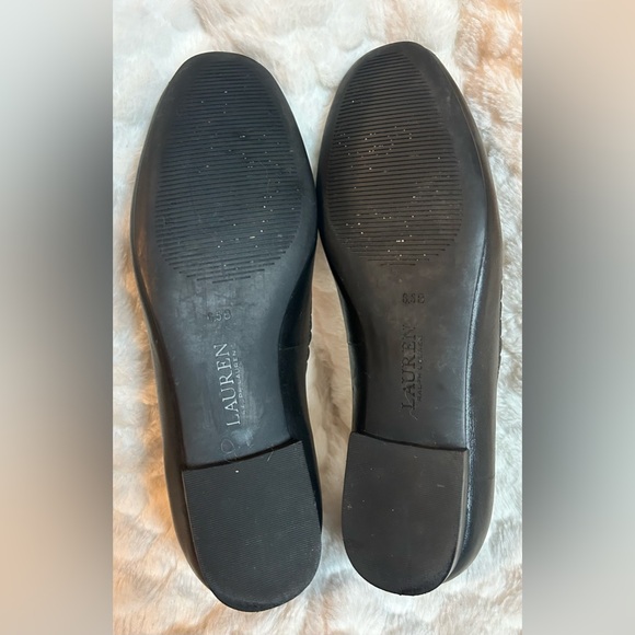 Ralph Lauren Glennie Black Leather slip on ballet flat women’s size 6.5 - Picture 10 of 11